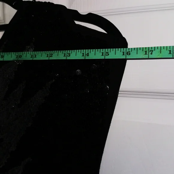 Sequin Black and Silver Mini Dress (M) - Picture 7 of 7